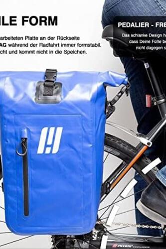 IPX6 HUBAG 4in1 독일 자전거가방 25L 방수 반사 러기지 자전거백팩 숄더백