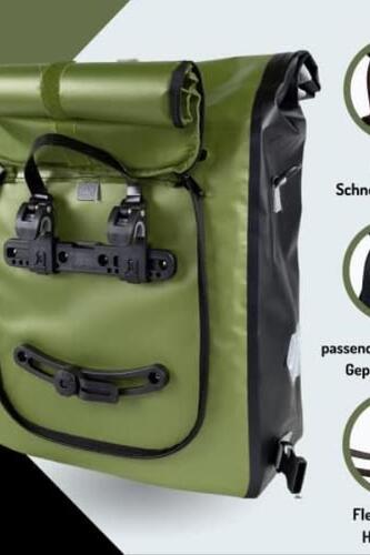 MONSTERANDO 독일 자전거가방 3in1 배낭 25L 노트북수납 방수 어깨 녹색