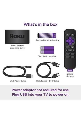 Roku Express(신규) HD 스트리밍 장치(단순 리모컨 없음)-639508