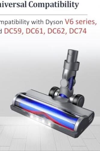 다이슨 툴 미국 LED 조명이 있는 V6 청소기용 디스솔브 하드우드 바닥 부착물, DC59 DC61 DC62 DC74용 브러시 모터헤드 교체 부품-640108