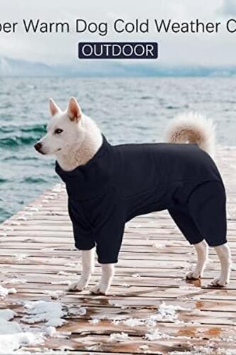 ROZKITCH Dog 겨울 코트 부드러운 플리스 풀오버 잠옷,애완동물 방풍 따뜻한 방한 재킷 강아지 자켓 반려견 패딩-640717