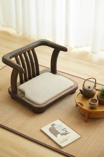 다다미의자 료칸 일본식 원목 낮은 의자 등받이 작은 플로어 시트