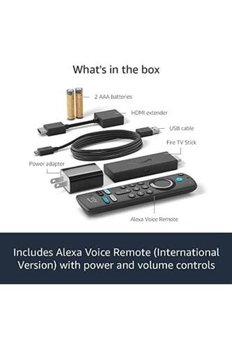 파이어 TV 스틱(International Version), HD 스트리밍 기기, 알렉사 보이스 리모트 미국-642335