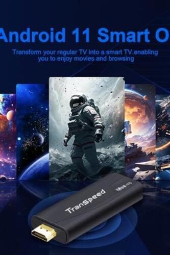 트랜스스피드 TV 스틱 4K 안드로이드 11.0 OS 1GB 8GB, 2.4G 5G WiFi BT 4.0 돌비 오디오 지원, 스트리밍 미국-642344