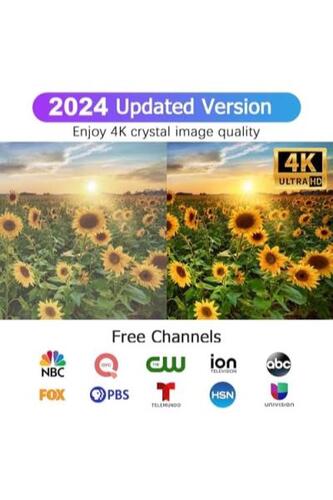 2024 증폭 HD 디지털 TV 안테나 550마일 장거리 실내 실외 서포트 4K 8K 1080p 파이어 스틱 미국-642382