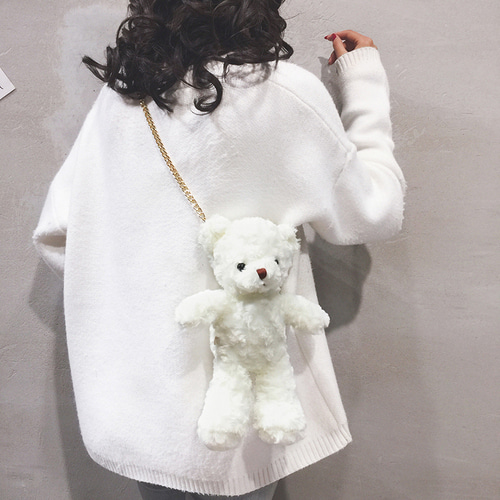 곰인형 백팩 뽀글이 가방녀 신상 캐릭터 귀여운 인형 털-22293192488017
