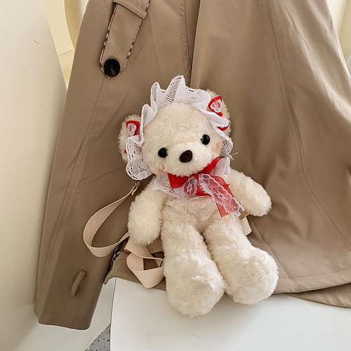 곰인형 백팩 귀여운 가방 소녀 일족 캐릭터 인형 나그랑-22293192488029