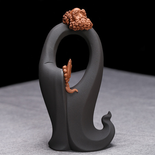 미니조각상 장식품 선의의 노자 달마조사가 중국식 도자기 역사인물 조각상을 진열하다-22293192491030