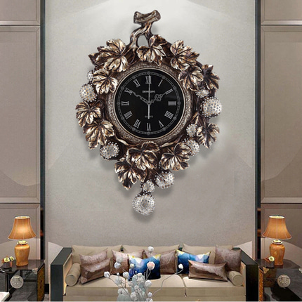 인테리어 인기 예쁜 벽시계 괘종 거실 유럽식 시계 심플 크리에이티브 벽시계 전원장식 정음-502972