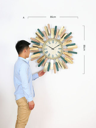 인테리어 인기 예쁜 벽시계 프렌치 크리에이티브 시계 아트 괘종 거실 벽면 장식 걸쇠 철예-503012