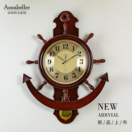 인테리어 인기 예쁜 벽시계 아나벨 배타기 시계 나무 중식 거실 시계 벽걸이 시계-503023
