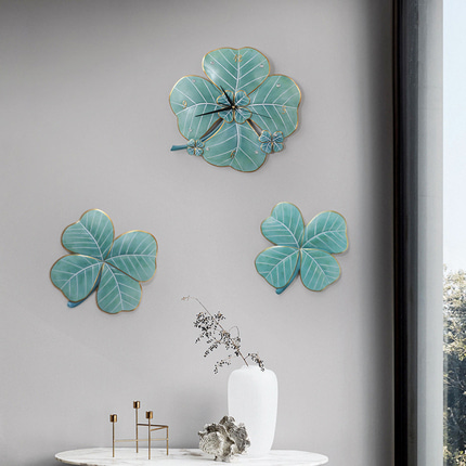 인테리어 인기 예쁜 벽시계 크리에이티브 클로버 스피커 괘종 모던 심플 시계 홈 패션-503310