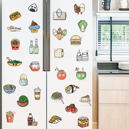 스티커 인테리어 벽지 캐릭터 냉장고 스티커 크리에이티브 3d 입체 패치 주방-509745