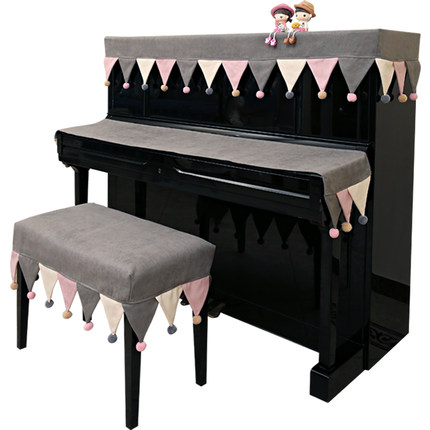 피아노 커버 피아노덮개 북유럽 삼각기 패브릭 심플 하프 커버 커버 포건-512530