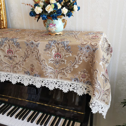 피아노 커버 피아노덮개 무카프 꽃무늬 레이스-513806
