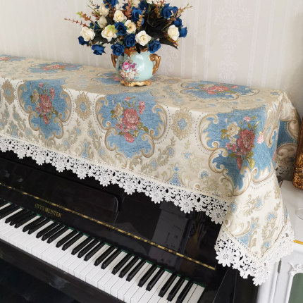 피아노 커버 피아노덮개 무카프 꽃무늬 레이스-513806