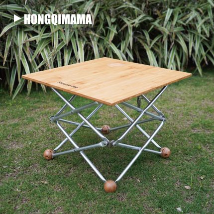 캠핑 경량 롤테이블 야외 접이식 사각형 대나무 캠핑 테이블 패밀리 뒤뜰 접기 테이블-514195