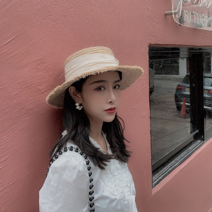 사파리모자 선캡 여성 비치 래피 썬캡 여름 자외선차단 패션-516597