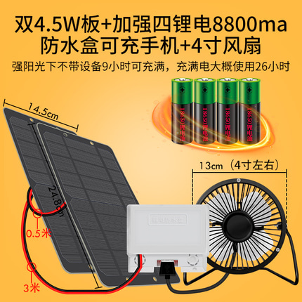 캠핑 시원한 선풍기 가정용 선풍기 4인치 6인치 단정 패널 고효율-519000
