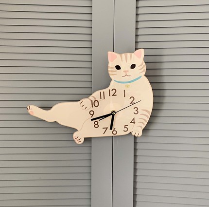 고양이 벽시계오리지널 디자이너 북유럽 시계 인스타 스타일 키즈-519556