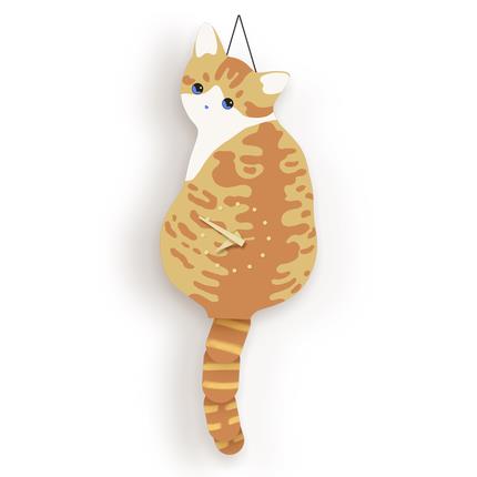 고양이 벽시계공용 시계가 귀여운 고양이 꼬리의 웨이보 일본 꼬리를 움직이며-519563