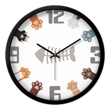 고양이 벽시계크리에이티브 캣츠 시계 괘종 거실 침실 쿼츠 시계-519565