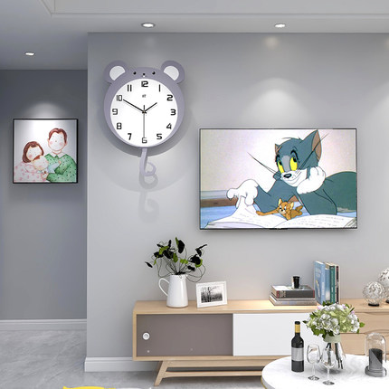 캐릭터 동물 벽시계귀여운 시계 벽시계 거실 홈 패션 시계 아이덴티티 아이디어-519908