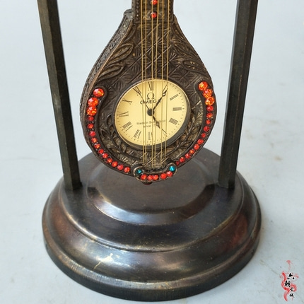앤틱 빈티지 시계 골동품 잡목 소장 골동품 기계 시계 고전 비파시계-520311