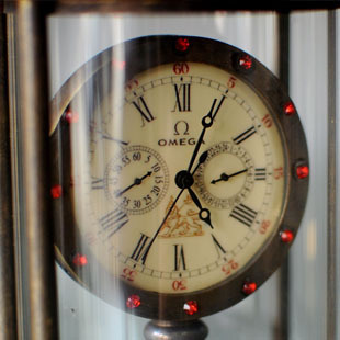앤틱 빈티지 시계 청동기 골동품 오래된 시계 수집 골동품 노동기 기계 자명종-520361