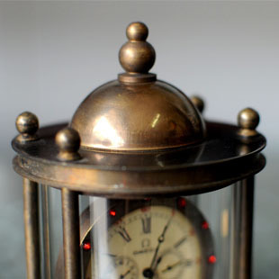 앤틱 빈티지 시계 청동기 골동품 오래된 시계 수집 골동품 노동기 기계 자명종-520361
