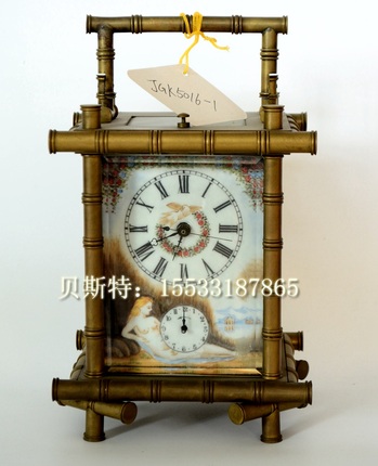 앤틱 빈티지 시계 가죽시계 기계순동 법랑채반 구식 서양시계-520417