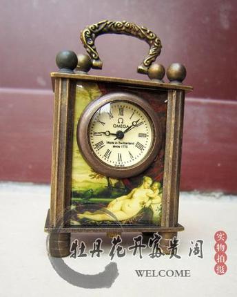 앤틱 빈티지 시계 골동품의 고귀한 기계시계 골동품 장식 컬렉션 선물-520425