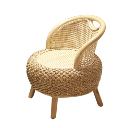 라탄 스툴 건강 의자 등나무로 만든 낮은 의자와 둥근 의자, 가정용 캐주얼 의자, 거실이 둥글다.-520439