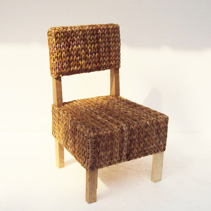 라탄 스툴 건강 의자 짚으로 엮은 등나무 벤치 패션 아이디어 원목 벤치-520493