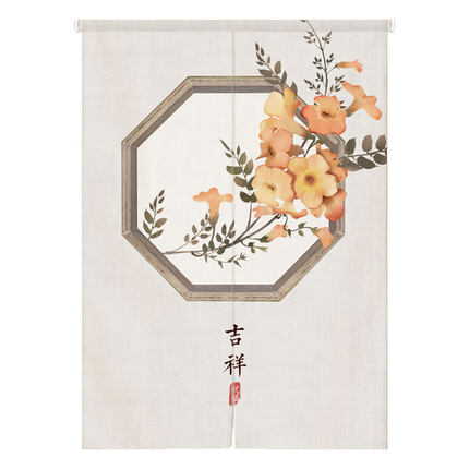 창문 방문 가리개 중국식 커튼 칸막이 화장실 바람막이 커튼-521591