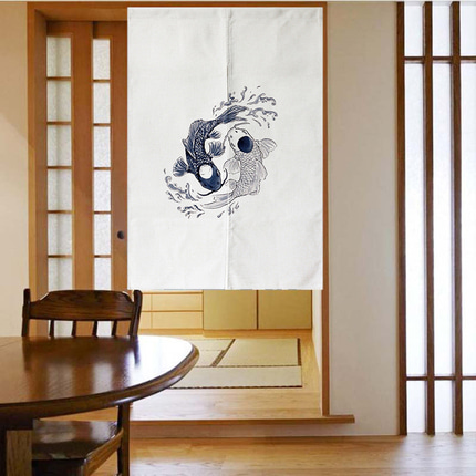 창문 방문 가리개 커스텀일 일본식 천을 커튼이 문발 커튼 주방 화장실-521664