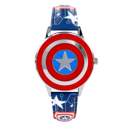 캐릭터 손목시계 캡틴 아메리카 시계 키즈 마블 초등학생 방수 플랩-523281