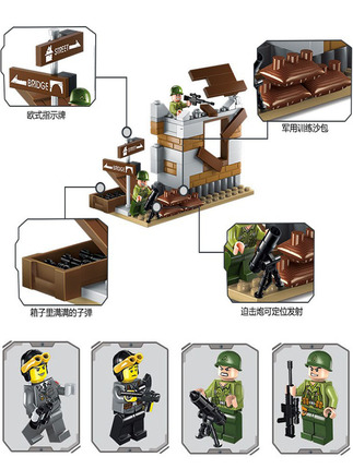 조립식 모형 인지 발달 신품 스마트한 군소입자 블록 장난감 군사록탄-527111