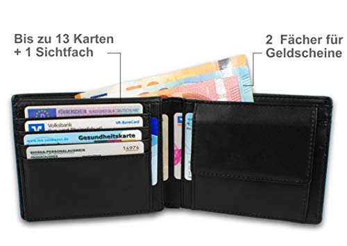 명품 카드 명함 지갑 독일출고LEATHERHAND 프리미엄 지갑 핸드 메이드 및 더블 스티치 남성용 지갑 카드 13개534426