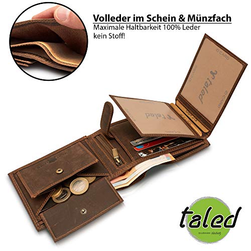 명품 카드 명함 지갑 독일출고TALED 지갑은 RFID 보호 기능을 갖춘 고품질의 빈티지 가죽으로 된 남성용 지갑534447