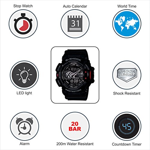 카시오 시계 지샥 G-Shock GA-400-1B Multi-Dimensional Analog Digital Watch  미국출고 -537946