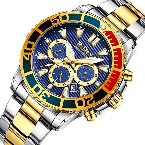 남성 시계 남성 시계 Designer Chronograph 방수 아날로그ue Quartz Watch 남성 시계 Stainless Steel Watch 미국출고 -538123