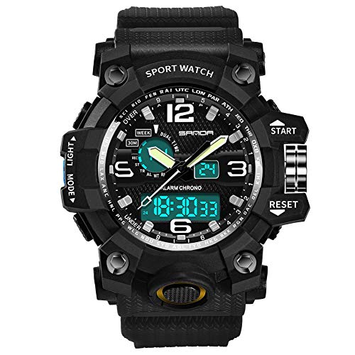 남성 시계’s Military Watch, DualDisplay 방수 Sports Digital Watch Big Wrist for 남성 시계 with Alarm  미국출고 -538125
