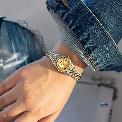 여성 시계 Stainless Steel 방수 Date 아날로그 Quartz Watch Business Wrist Watches for Women  미국출고 -538136