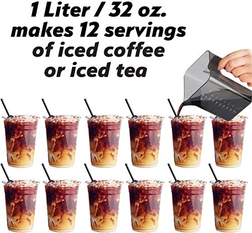 콜드 브루 아이스 커피 메이커는 뜨겁거나 차가운 다과를 위해 풍부한 커피 농축액 12 인분 보온 보냉 미국출고-538579