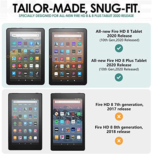 파이어 HD 케이스 KuRoKo Case Compatible with All-New Kindle Fire HD 8 Tablet and Fire HD 8 Plus Tablet (10th Generation, 2020  미국출고-538839