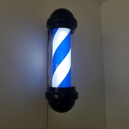 바버샵 싸인볼 회전간판 커스텀 헤어 전용 이발소 LED 원형광고 전등 벽 복고 미용실-541059