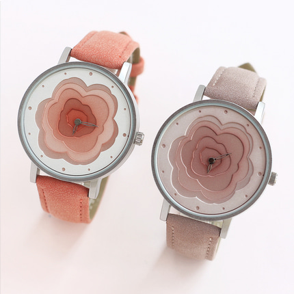 여성손목시계 여자시계 NAFISA 예술 추상창의 디자인 그라데이션 동백꽃 여성 패션손목 시계-543598