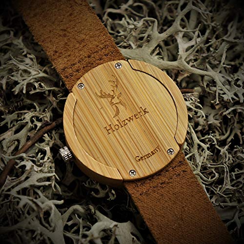 나무손목시계 수제 Holzwerk Germany® 여성용 에코 내추럴 우드시계 아날로그 클래식 쿼츠시계 -550248