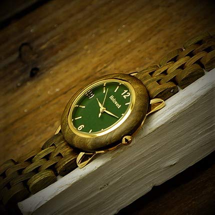 나무손목시계 수제 Holzwerk Germany® 여성시계 에코 천연 나무시계 브라운 골드 그린 아날로그 클래식 쿼츠시계-550261